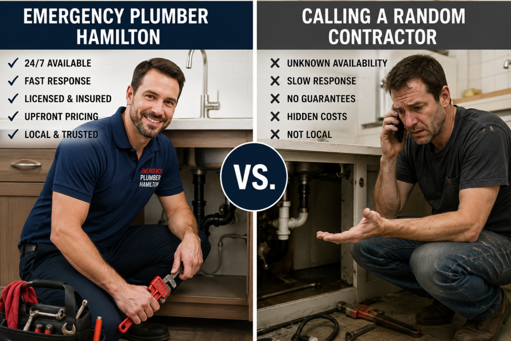 Emergency Plumber Hamilton vs. Calling a Random Contractor